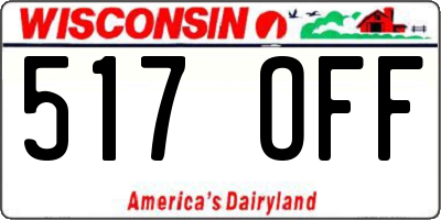 WI license plate 517OFF