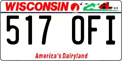 WI license plate 517OFI