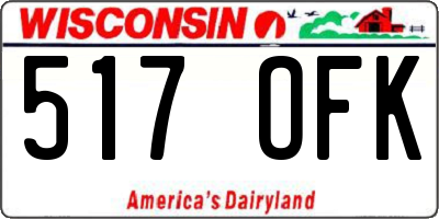 WI license plate 517OFK