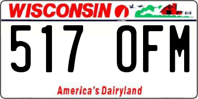 WI license plate 517OFM