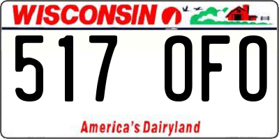 WI license plate 517OFO