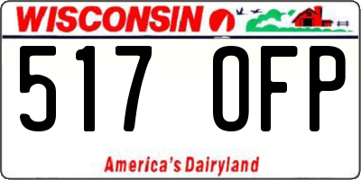 WI license plate 517OFP