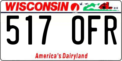 WI license plate 517OFR