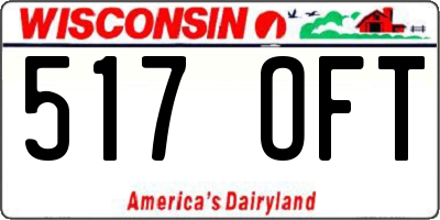 WI license plate 517OFT