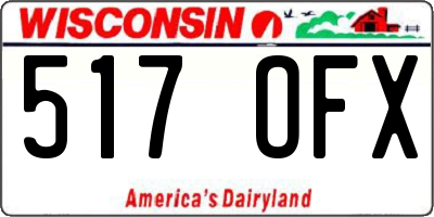 WI license plate 517OFX