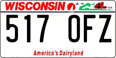 WI license plate 517OFZ