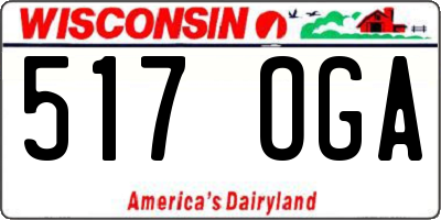 WI license plate 517OGA