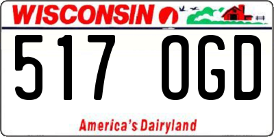 WI license plate 517OGD