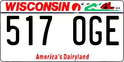WI license plate 517OGE
