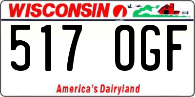 WI license plate 517OGF