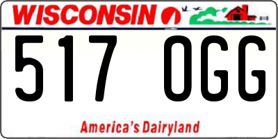 WI license plate 517OGG