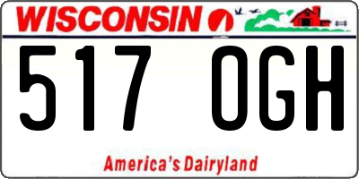 WI license plate 517OGH