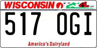 WI license plate 517OGI