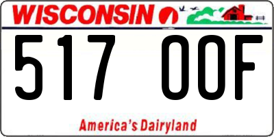 WI license plate 517OOF