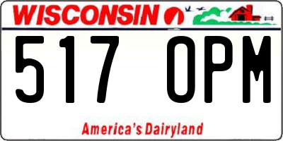 WI license plate 517OPM