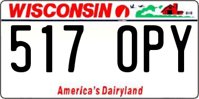 WI license plate 517OPY