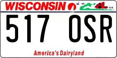 WI license plate 517OSR