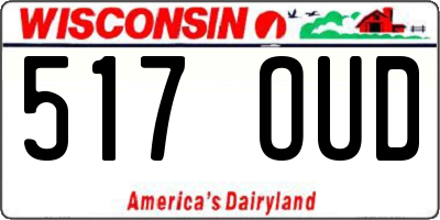 WI license plate 517OUD