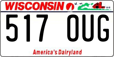 WI license plate 517OUG