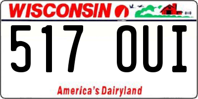 WI license plate 517OUI