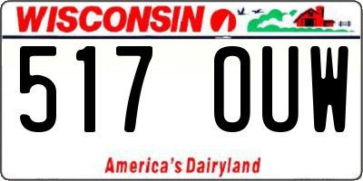 WI license plate 517OUW