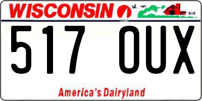 WI license plate 517OUX