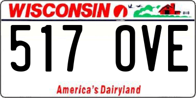 WI license plate 517OVE