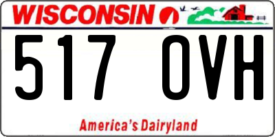 WI license plate 517OVH