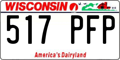 WI license plate 517PFP