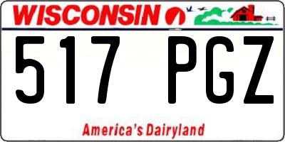 WI license plate 517PGZ