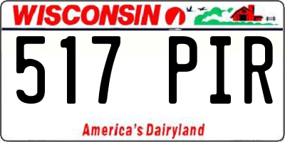 WI license plate 517PIR