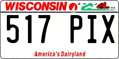 WI license plate 517PIX