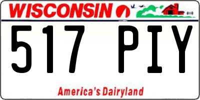 WI license plate 517PIY