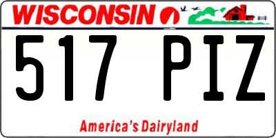 WI license plate 517PIZ