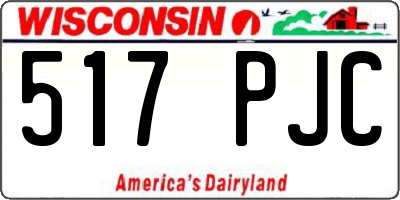 WI license plate 517PJC