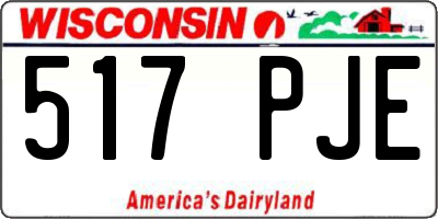 WI license plate 517PJE