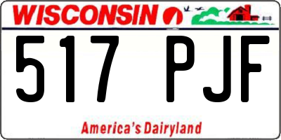 WI license plate 517PJF