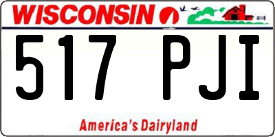 WI license plate 517PJI