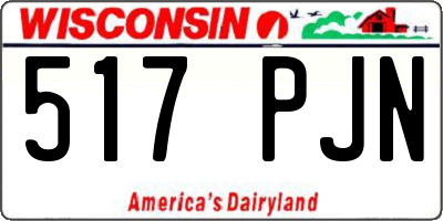 WI license plate 517PJN