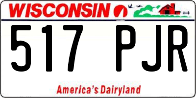 WI license plate 517PJR