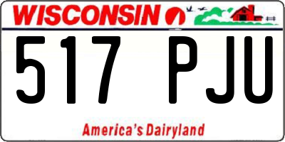 WI license plate 517PJU