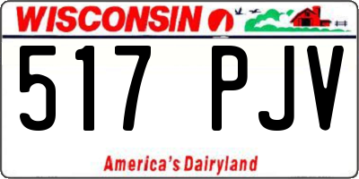 WI license plate 517PJV