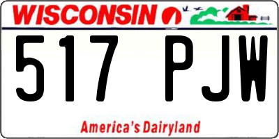 WI license plate 517PJW