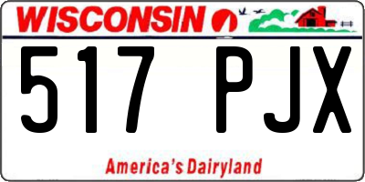 WI license plate 517PJX