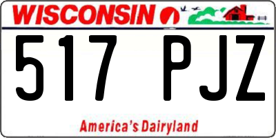 WI license plate 517PJZ