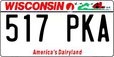WI license plate 517PKA