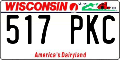 WI license plate 517PKC