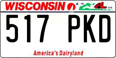 WI license plate 517PKD