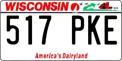 WI license plate 517PKE