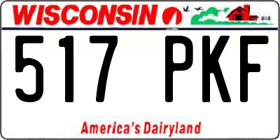 WI license plate 517PKF